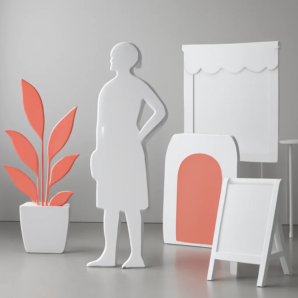 Supporting visual for creative cutout use cases for events and retail planning and design decisions