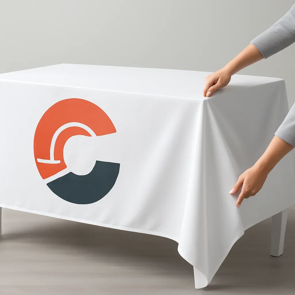 How to Choose a Branded Tablecloth ready for delivery, installation, or event setup