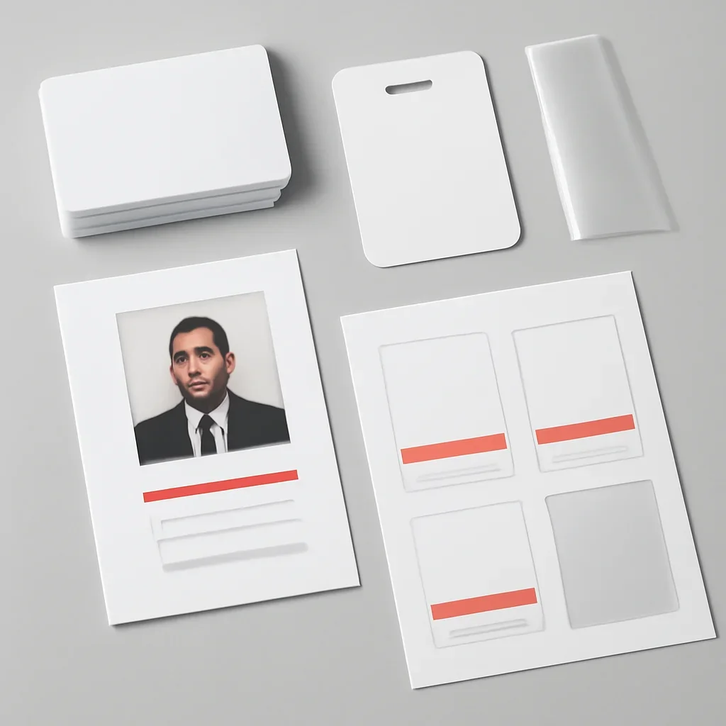 Close look at pvc and plastic id card printing materials, finishing, and layout choices
