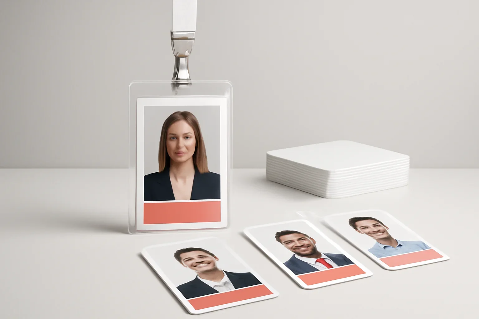 Custom ID Cards presented in a clean promotional setting
