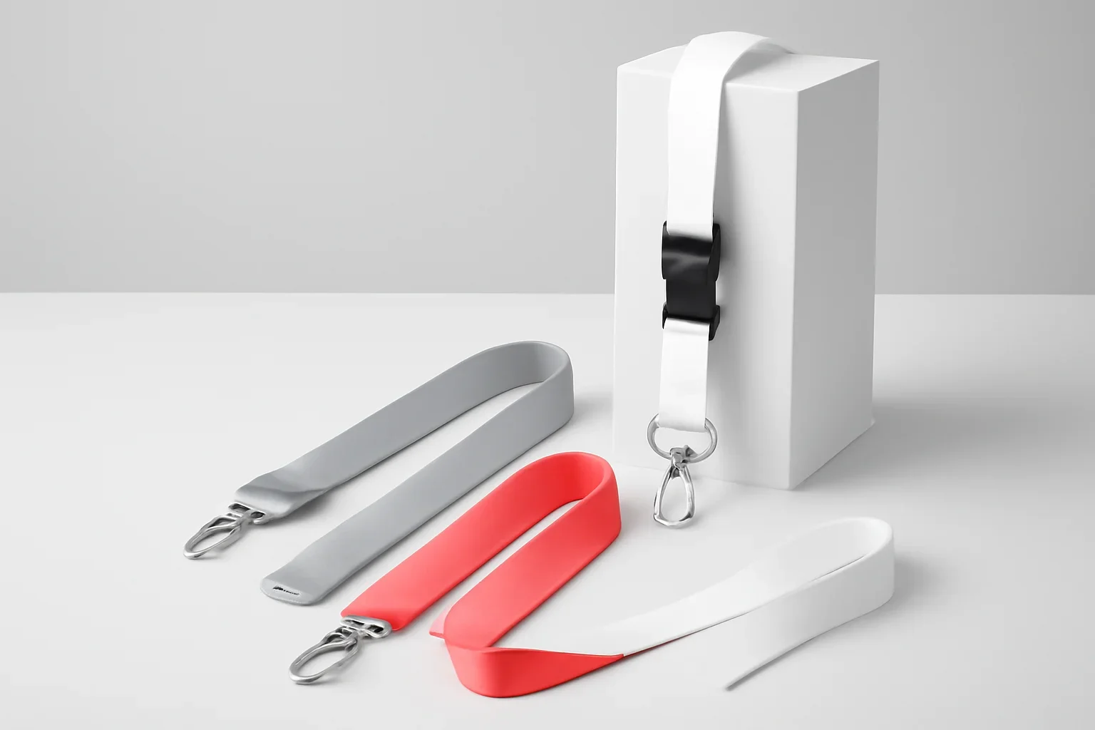 Custom Lanyards presented in a clean promotional setting