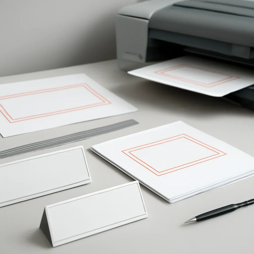 Desk Name Plates artwork and production planning in progress
