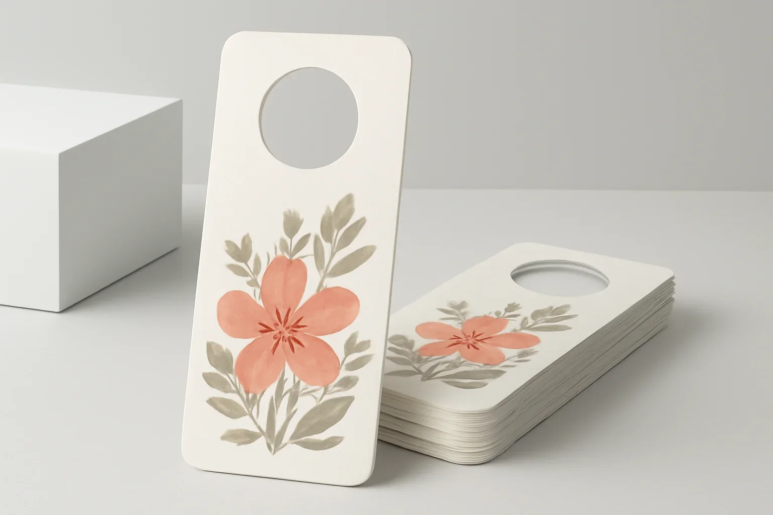 Door Hanger Printing presented in a clean promotional setting