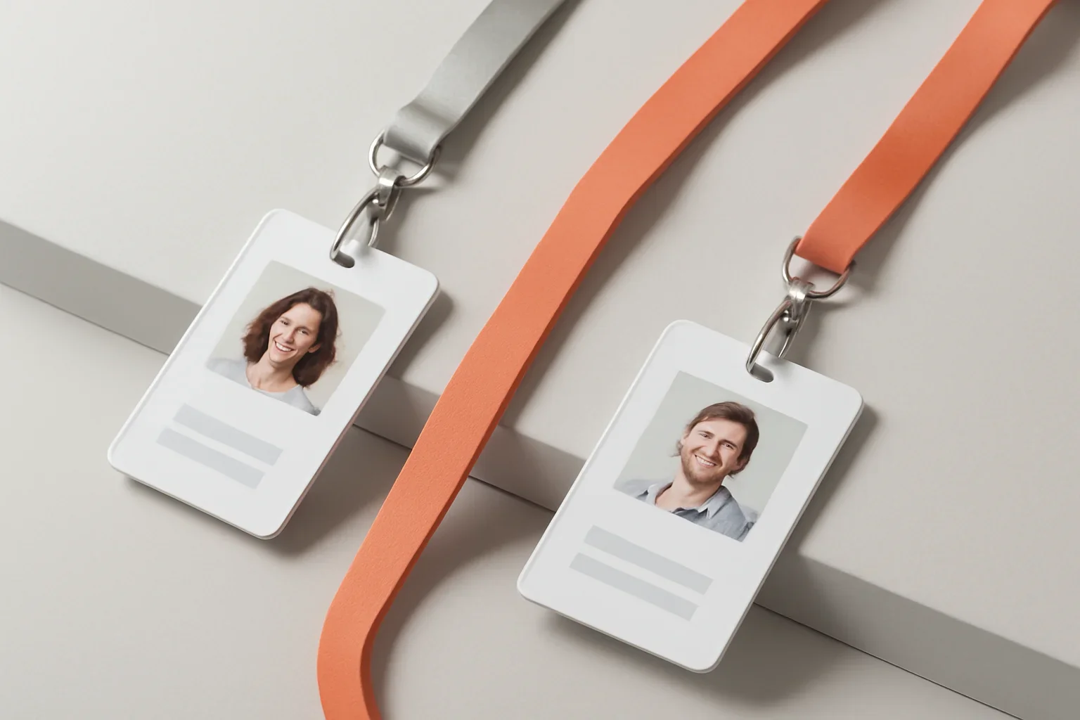 ID Cards & Lanyards presented in a clean promotional setting