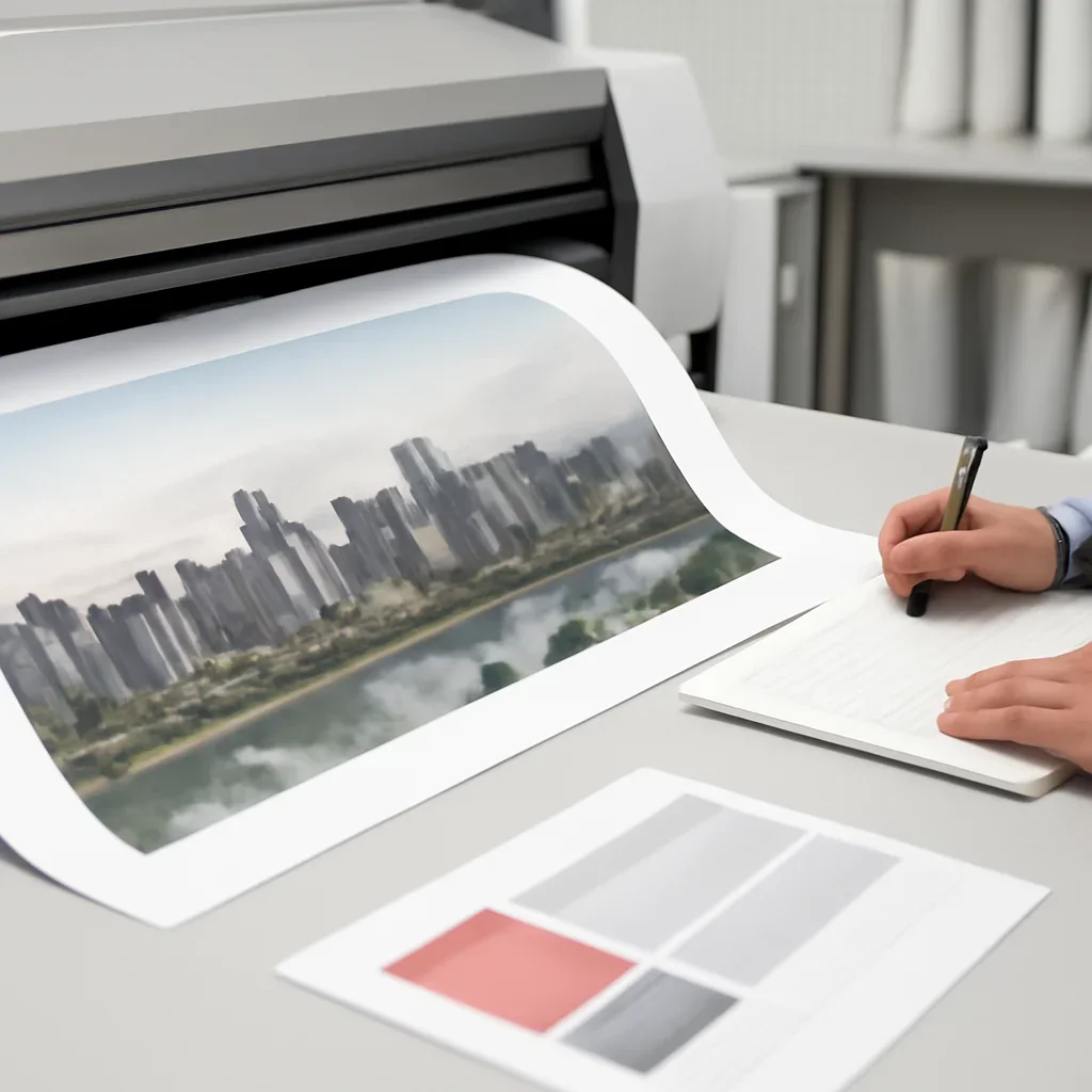 Wide Format Printing Vancouver artwork and production planning in progress