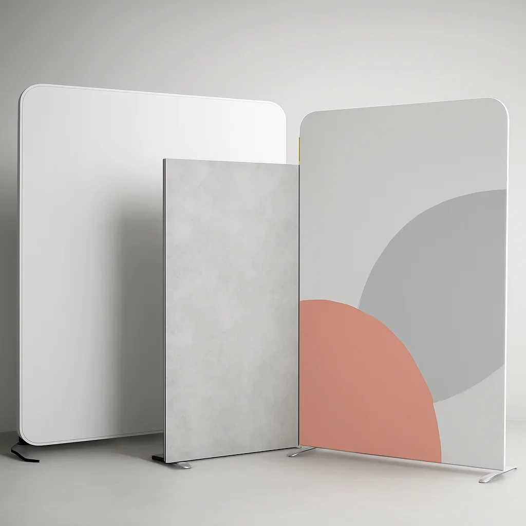 Close look at media walls and photo backdrops materials, finishing, and layout choices