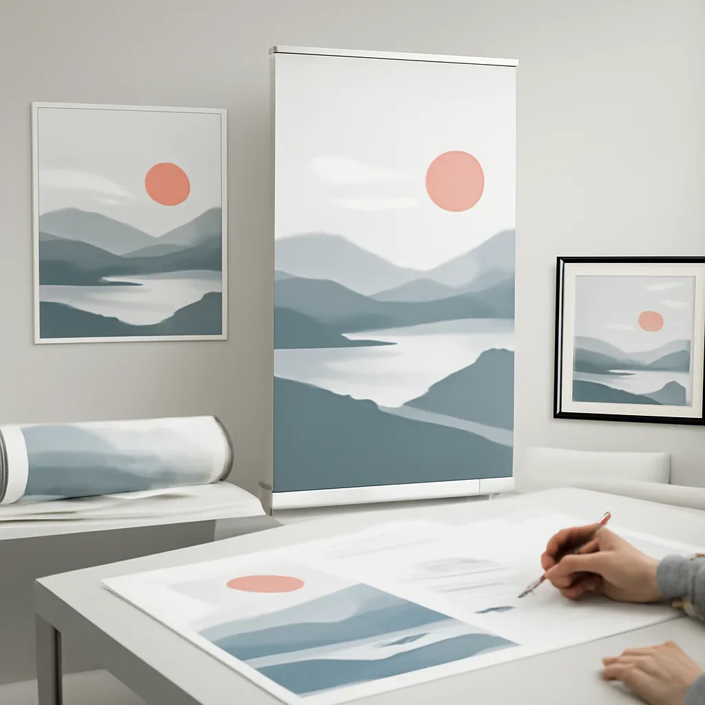 Pop-Up Displays artwork and production planning in progress