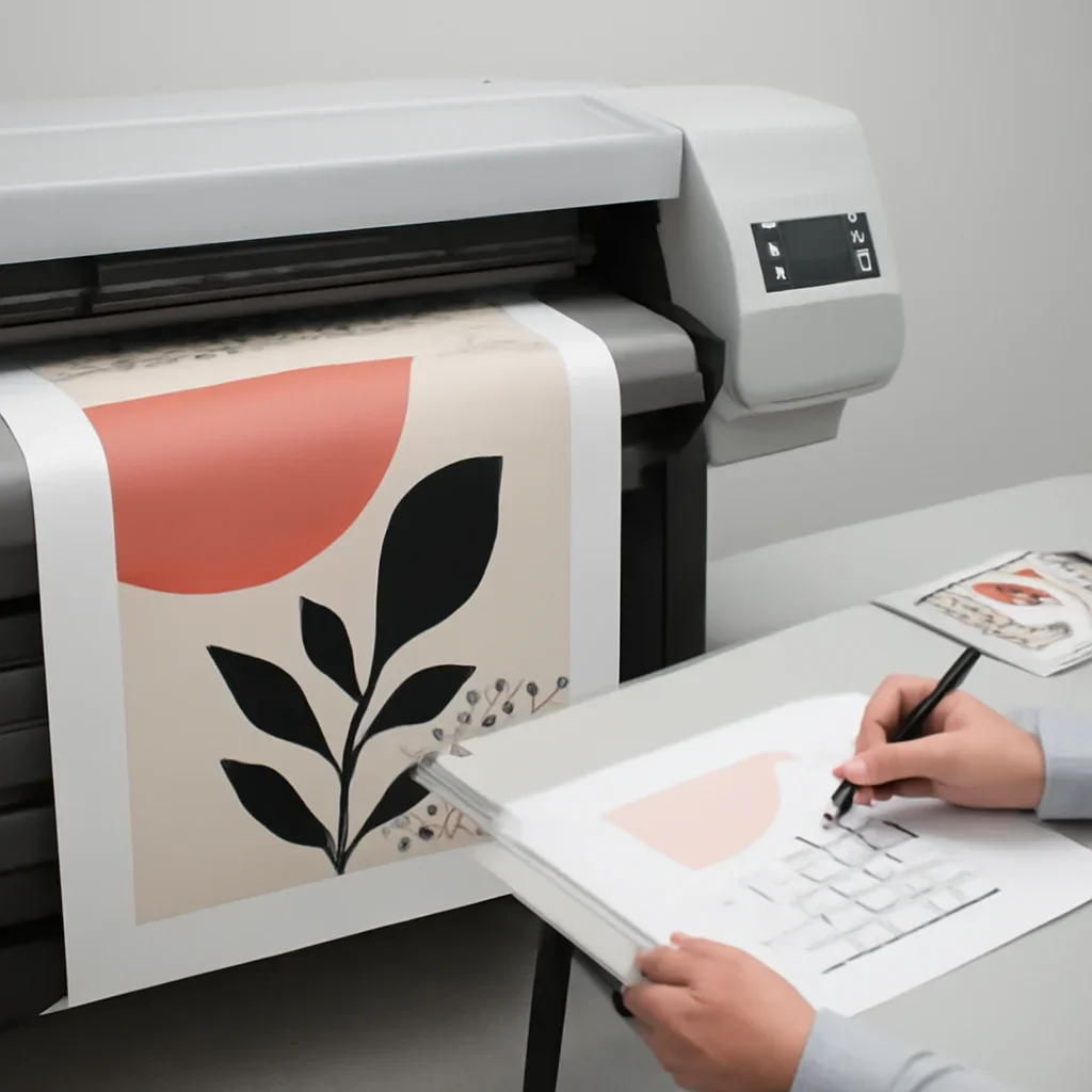 Poster Printing artwork and production planning in progress