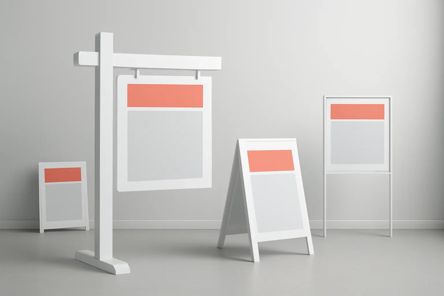 Real Estate Signs presented in a clean promotional setting