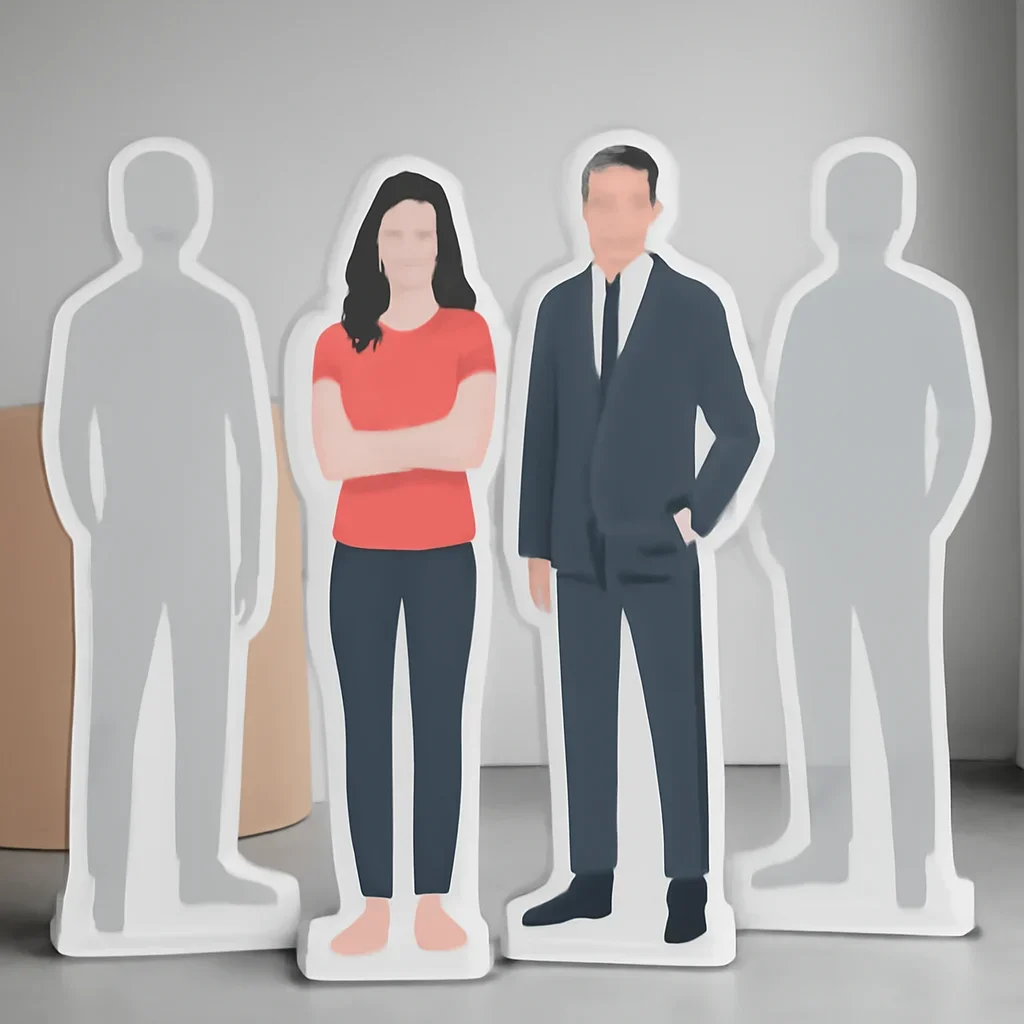 Standee Cutouts ready for delivery, installation, or event setup