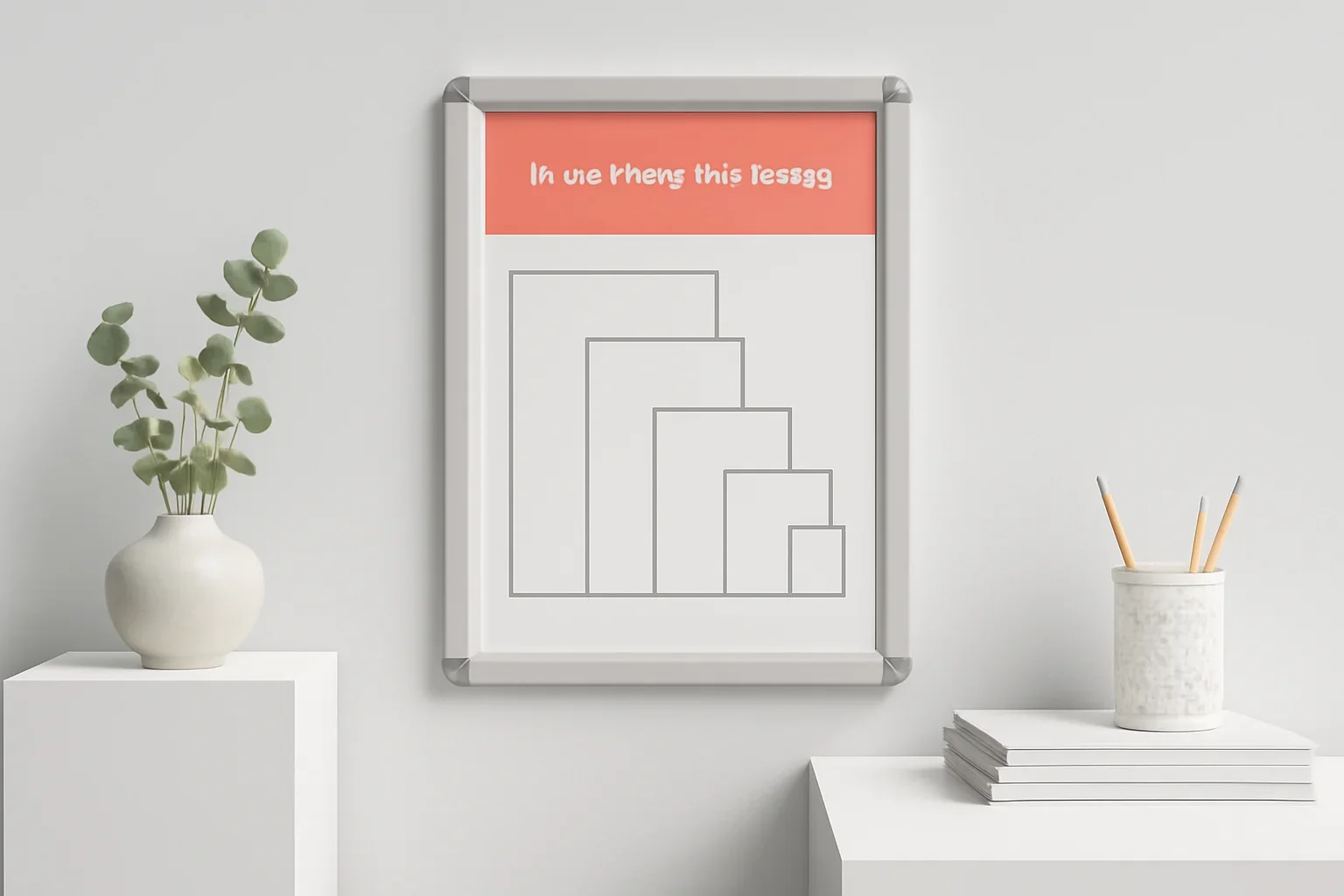 Snap Frame Size Guide presented in a clean promotional setting