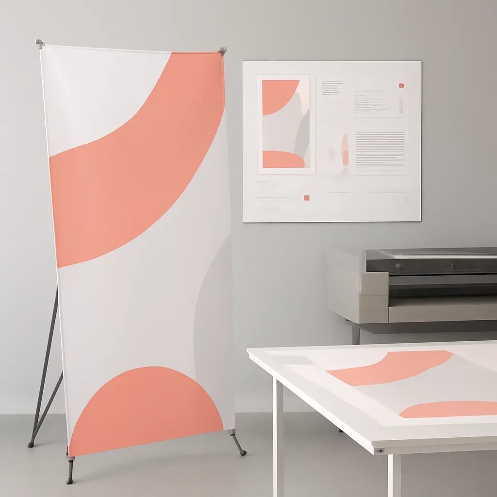 X Banner Stands artwork and production planning in progress